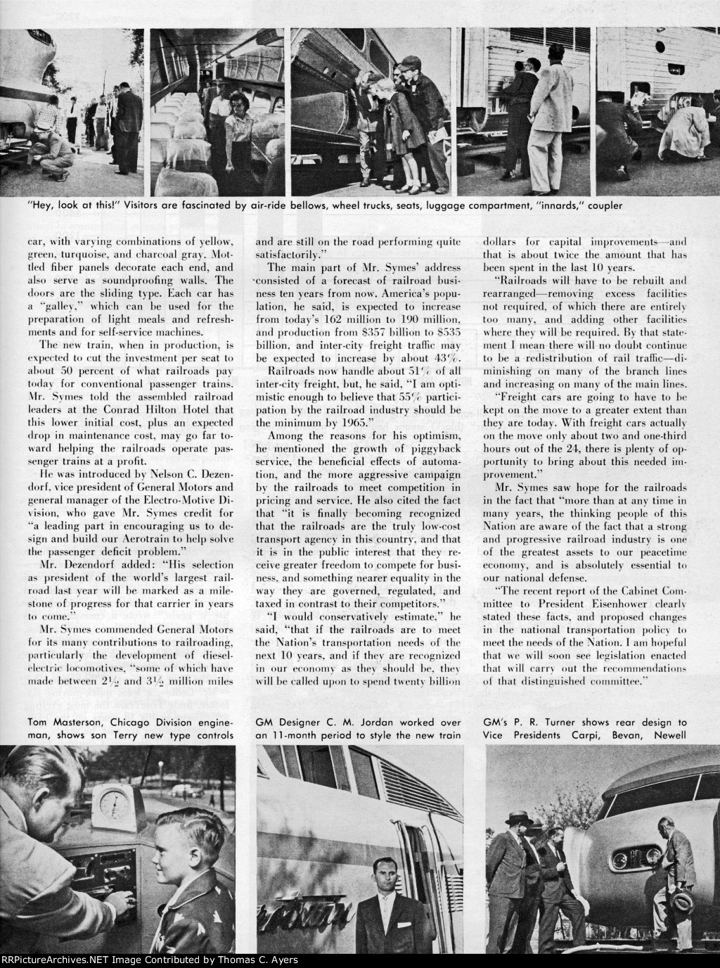 "Debut Of GM's New Aerotrain," Page 3, 1955